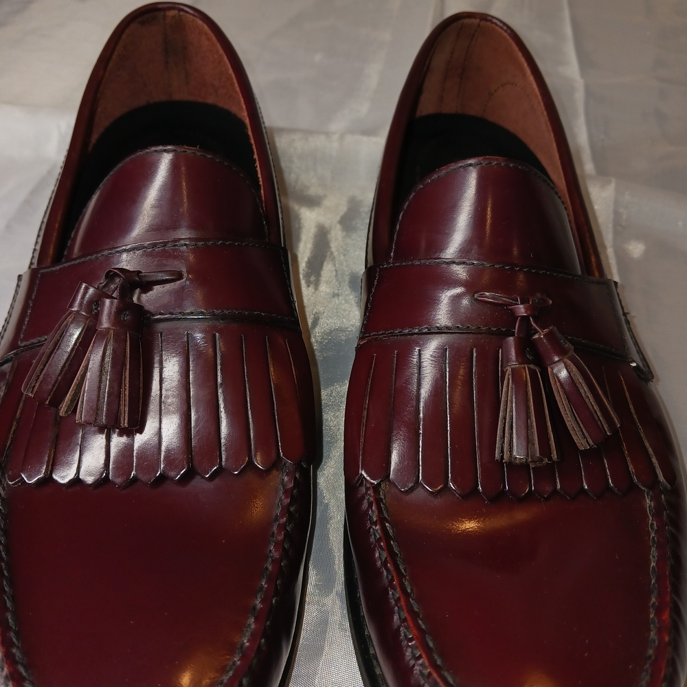 "Rockport" Men's Burgundy, Leather, Tassel Loafers Size 12W - Picture 4 of 15